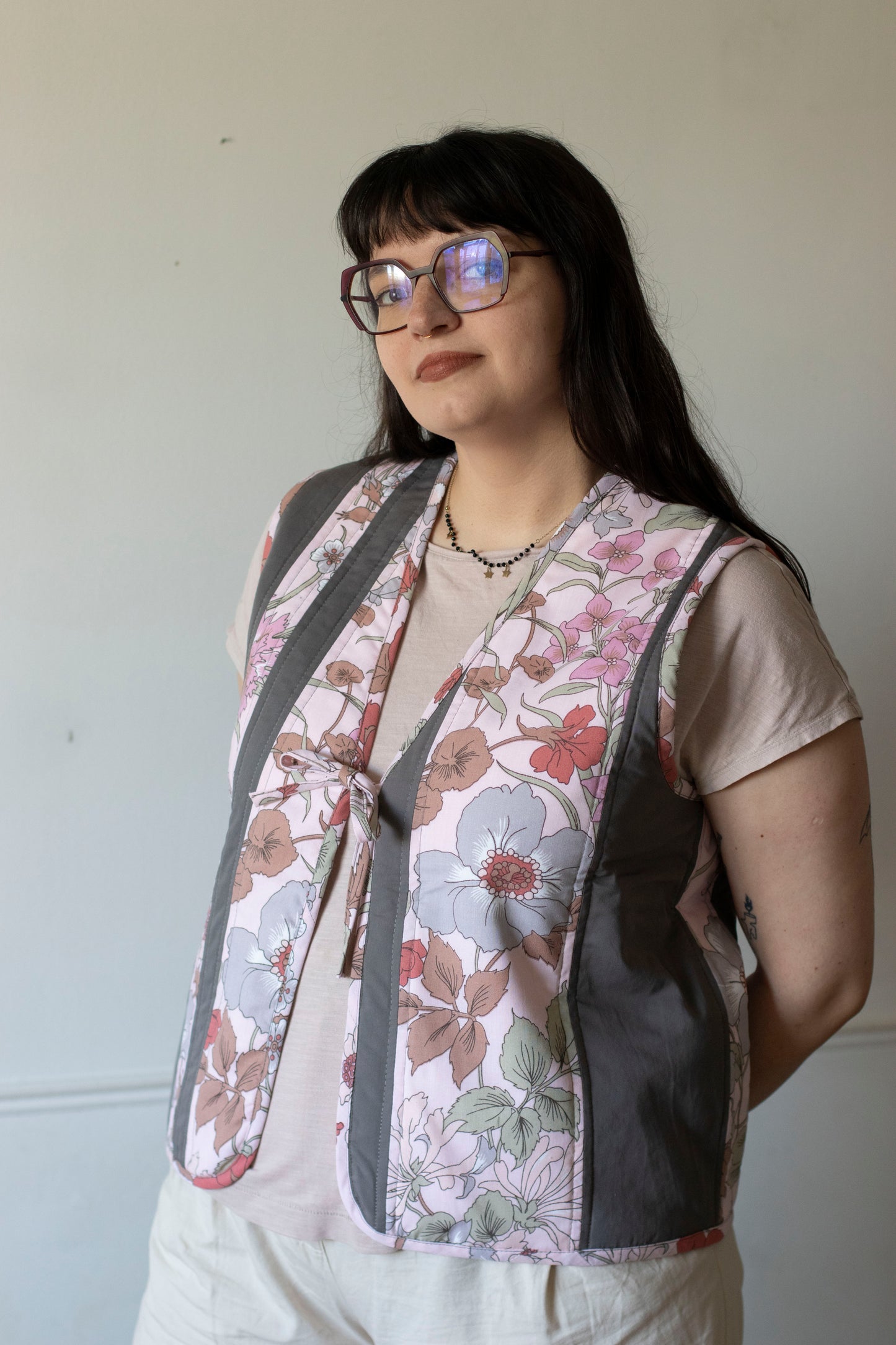 "moody floral" vest 🥀