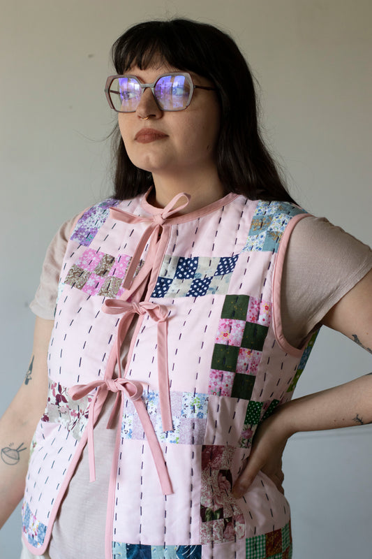 "grandma quilt" vest 🧶