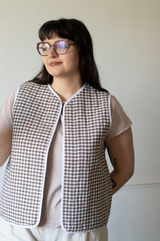 "i just want to be a picnic blanket" vest 🧺
